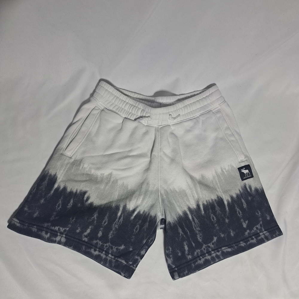 Abercrombie Kids Boys 11/12 Tie Dye Ombre Shorts White Gray Y2K